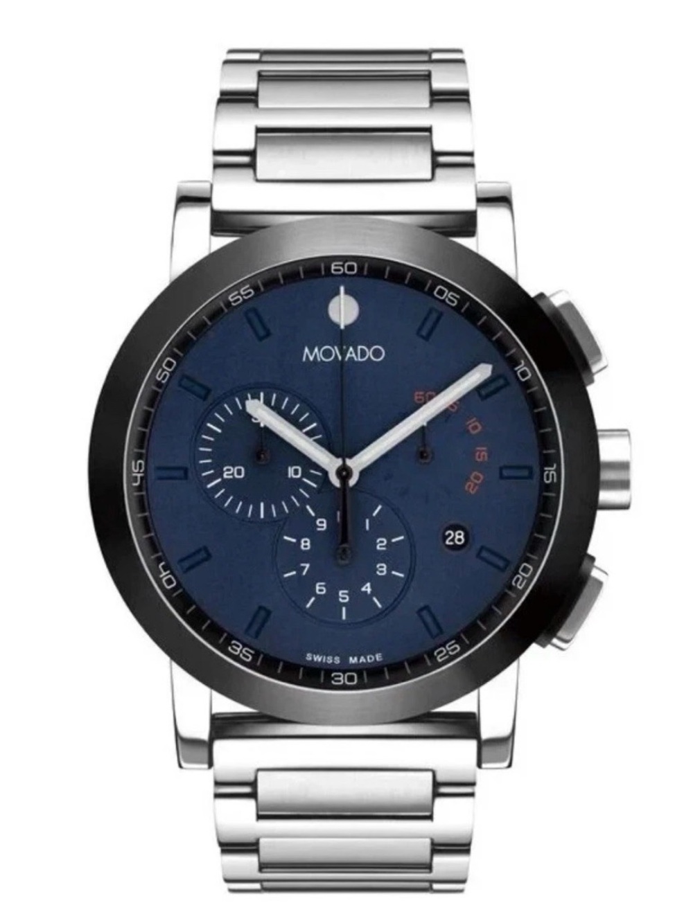 New Movado Signature Sport Men’s 44 mm Chronograph Watch 0607673